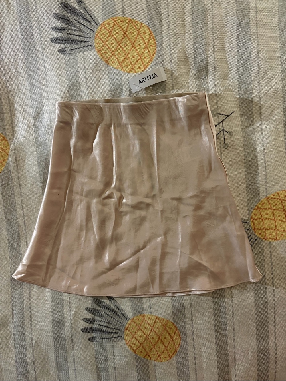 Aritzia Slip satin mini skirt
